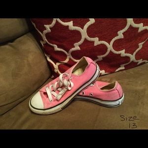 Converse little girls size 13 pink shoes
